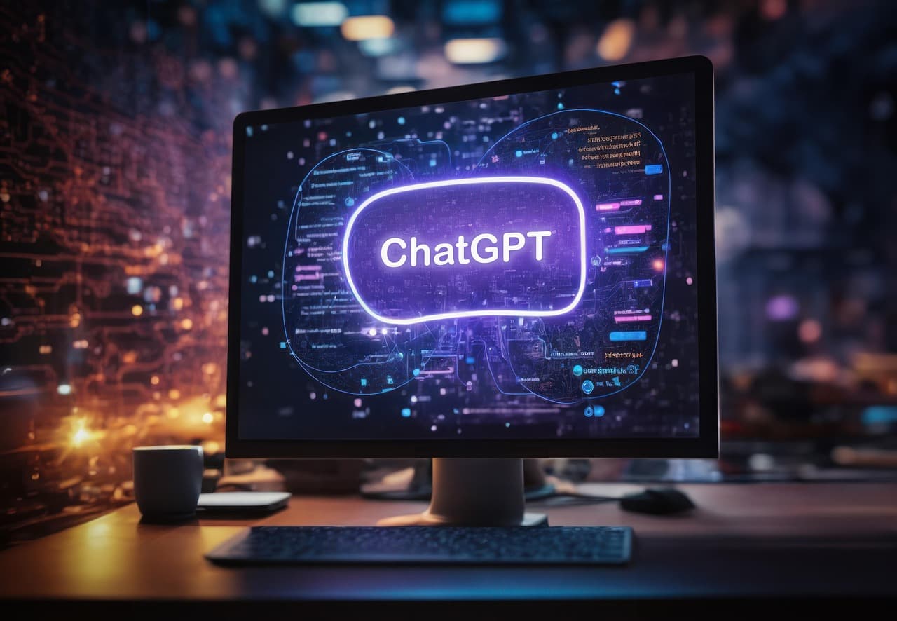 A desktop monitor running the ChatGPT interface, the consumer surface where GPT-6 Astra now ships
