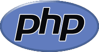 The official PHP logo, the purple oval php wordmark used by the PHP project